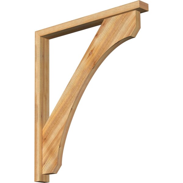 Ekena Millwork Legacy Block Rough Sawn Bracket w/ Offset Brace, Western Red Cedar, 4"W x 38"D x 44"H BKT0402X38X44LEC05RWR - main